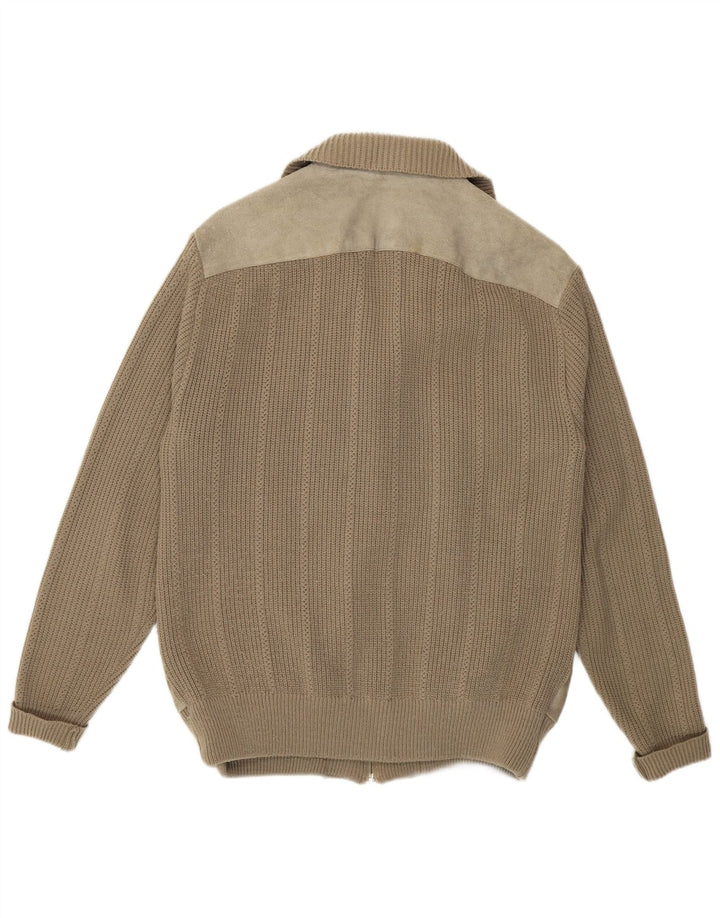 Мужская замшевая куртка VINTAGE IT 56/48 XL Бежевая кожаная