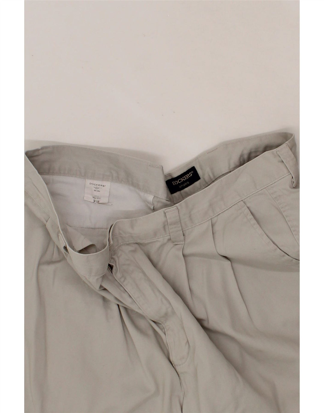 DOCKERS Mens Khakis Pegged Chino Shorts W38 XL Grey Cotton Vintage Dockers and Second-Hand Dockers from Messina Hembry 