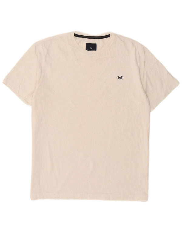 Crew Clothing Мужская футболка большого размера из хлопка белого цвета