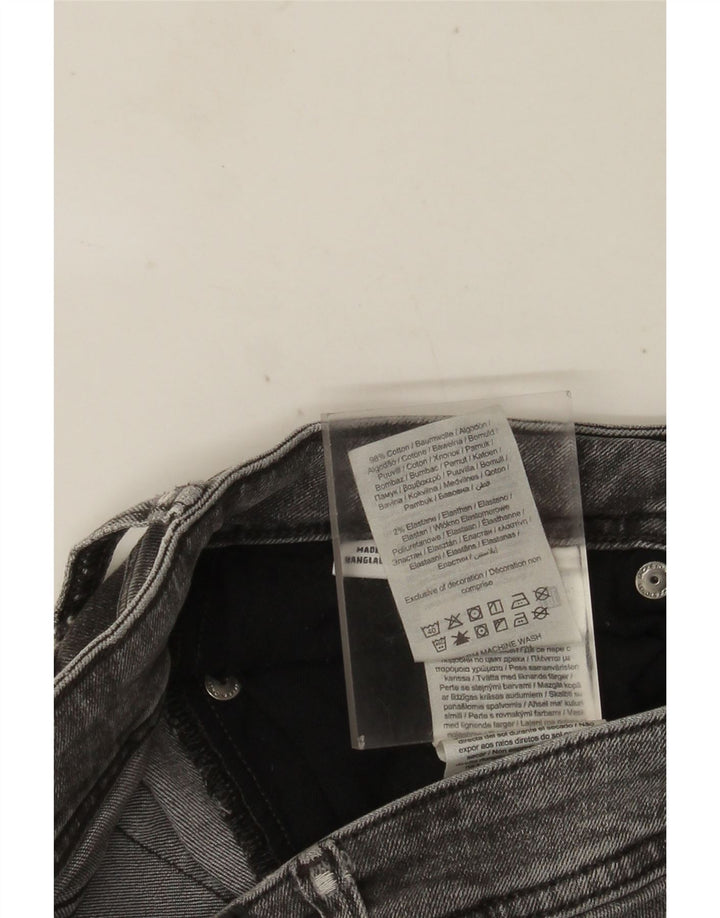JACK & JONES Мужские потертые узкие джинсы W30 L30 Серые хлопковые