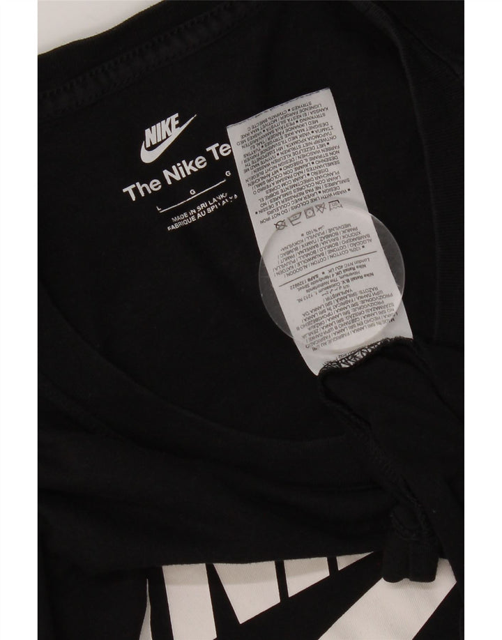 Мужская футболка с рисунком Nike, большой черный хлопок