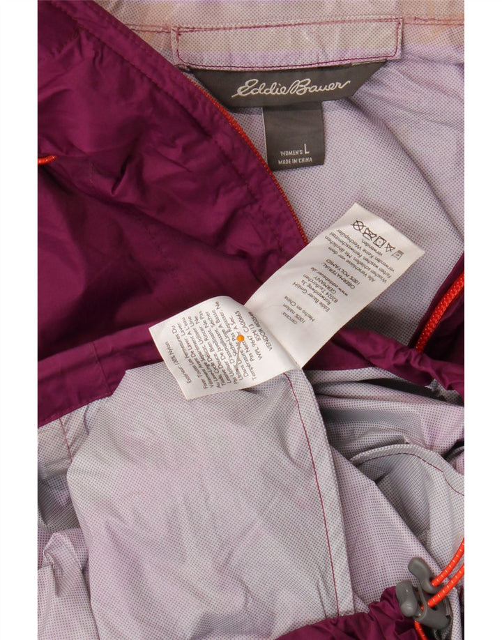 EDDIE BAUER Womens Hooded Rain Jacket UK 16 Large Purple Nylon Vintage Eddie Bauer and Second-Hand Eddie Bauer from Messina Hembry 