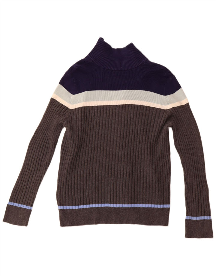 Женский высокий кардиган Eddie Bauer, Великобритания, 20, 2XL, серый, хлопок с цветными блоками