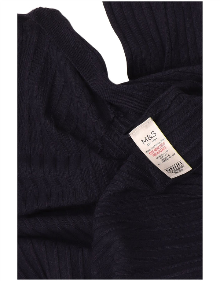 Женский удлиненный кардиган Marks & Spencer UK 12, средний темно-синий