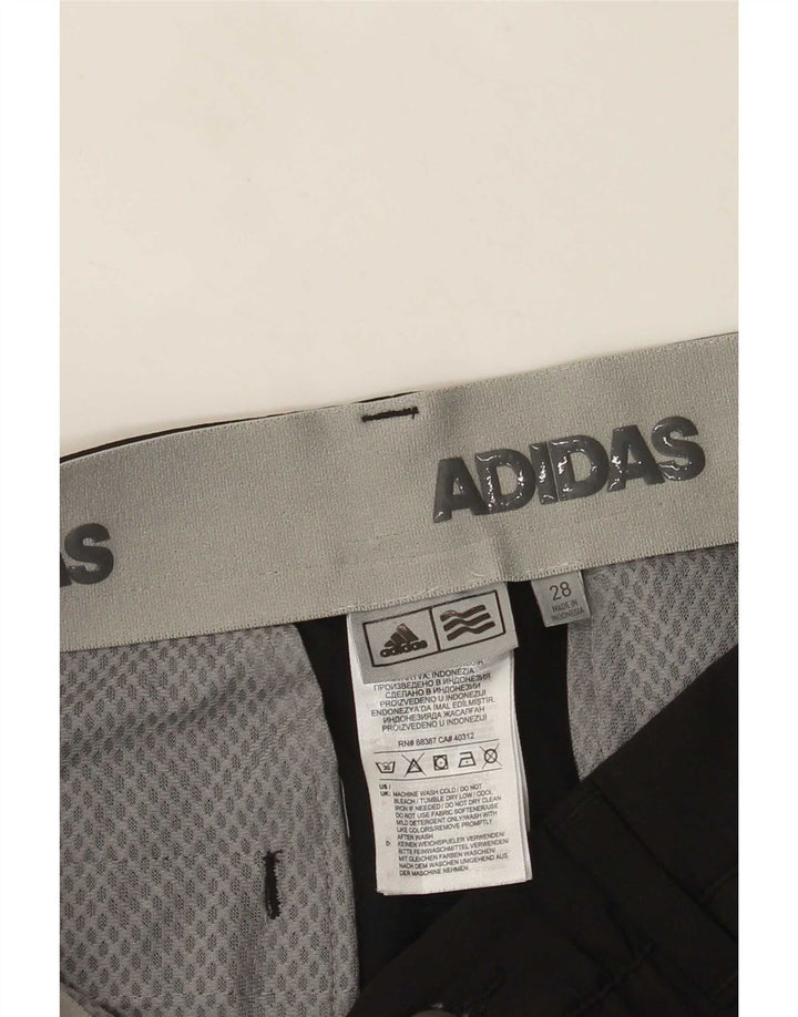 Мужские шорты чинос Adidas W28 маленькие черные из полиэстера