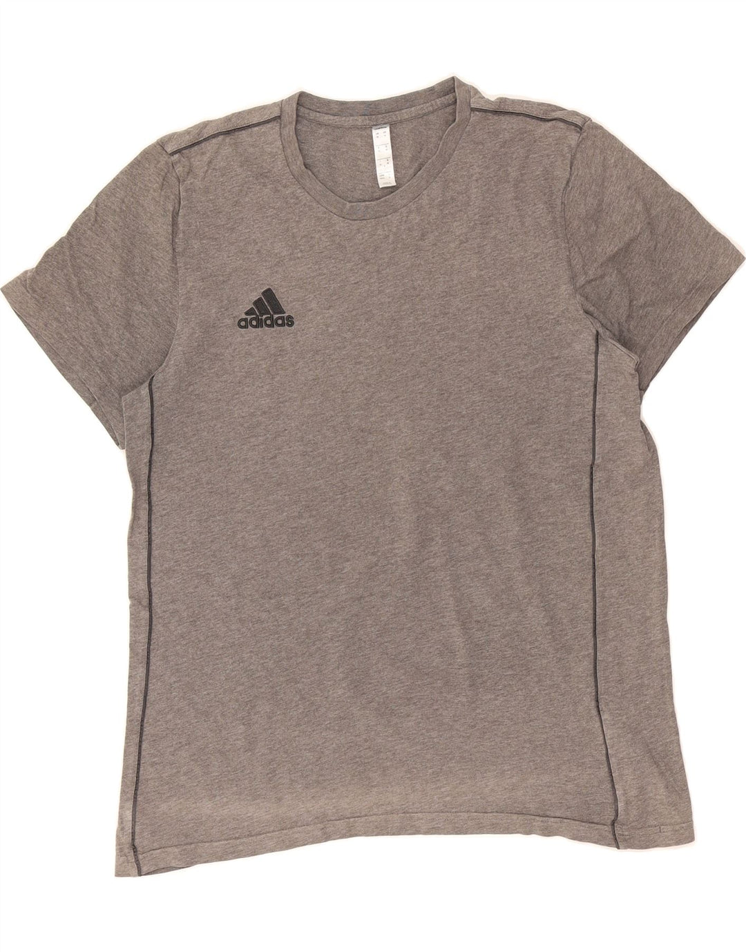 ADIDAS Womens T-Shirt Top UK 14 Medium Grey Cotton Vintage Adidas and Second-Hand Adidas from Messina Hembry 