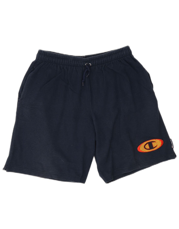 Champion Mens Graphic Sport Shorts Medium Navy Blue Cotton
