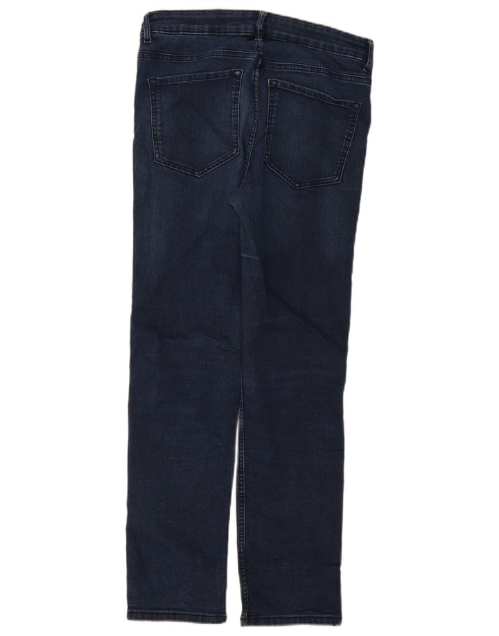 Женские прямые джинсы Marks & Spencer UK 12 Medium W30 L28 Темно-синие