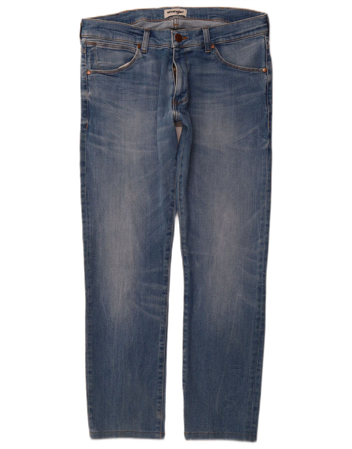 Мужские джинсы WRANGLER Larston Slim W32 L29, синий хлопок