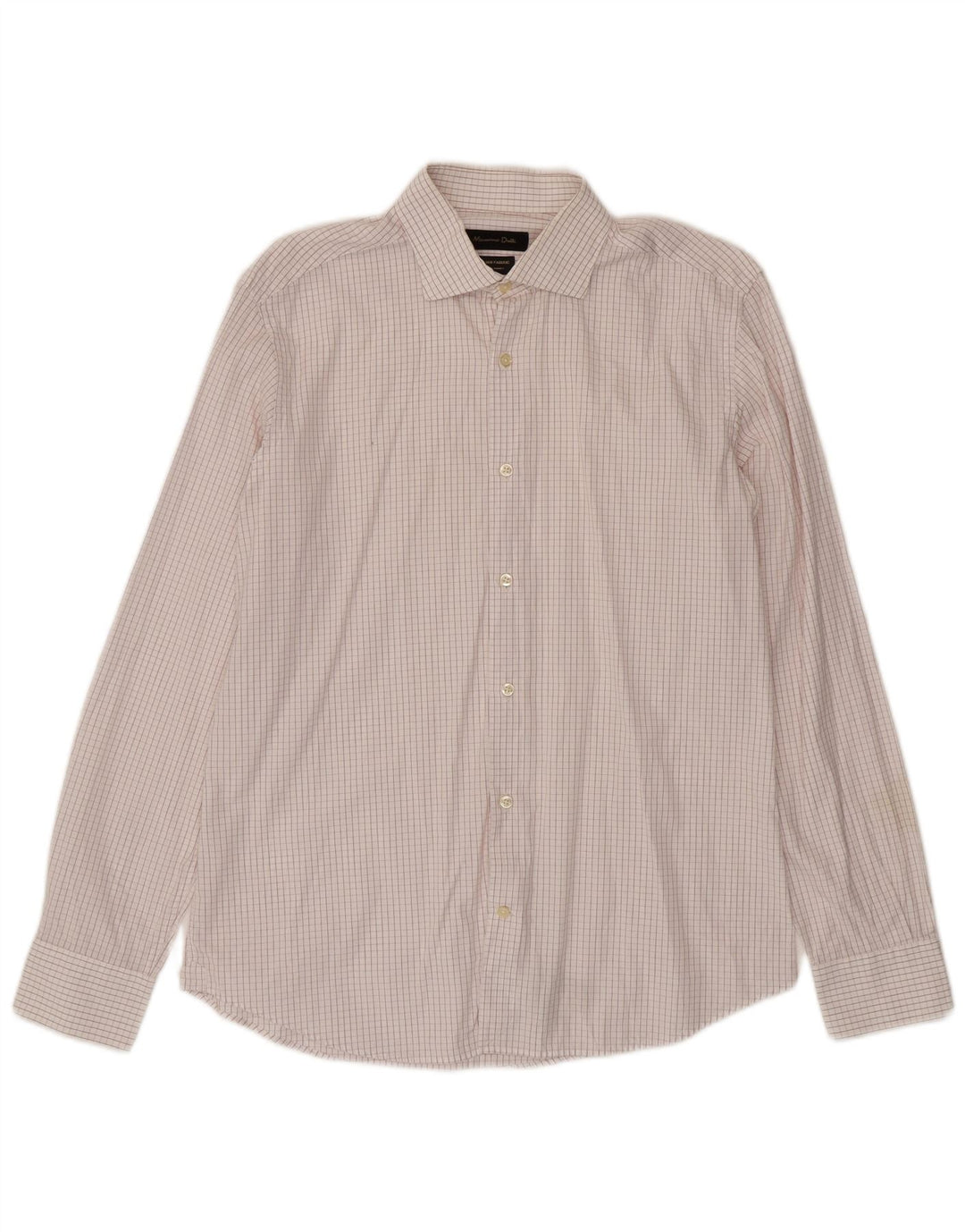 Мужская рубашка Massimo Dutti EU 42, большая белая клетка, хлопок