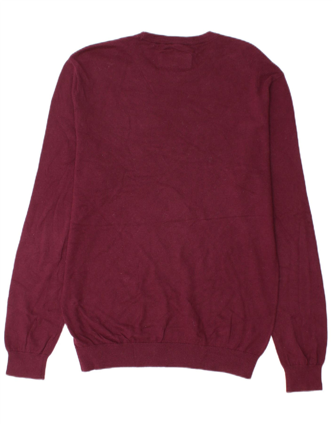 Мужской джемпер с круглым вырезом Jack Wills, средний бордовый хлопковый свитер