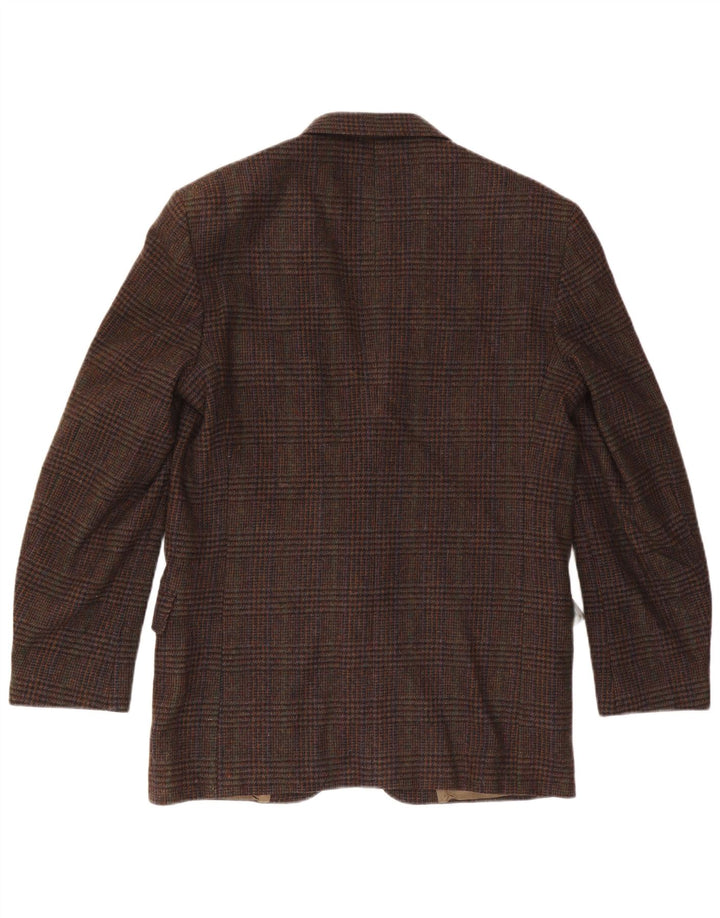 Мужской пиджак Woolrich на 2 пуговицах, Великобритания 38, средний коричневый цвет с узором «гусиные лапки»