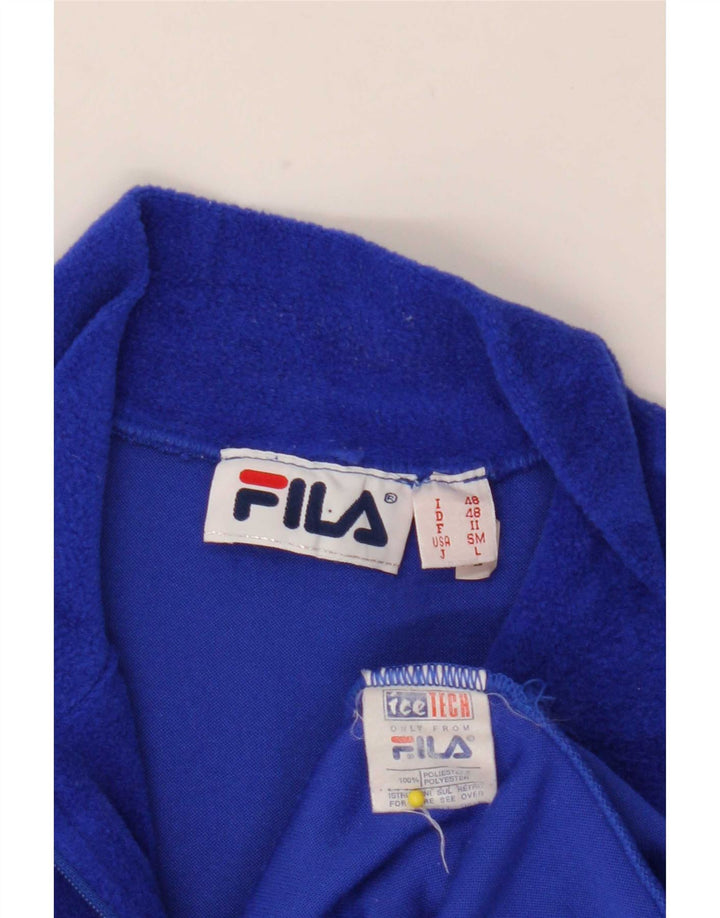 Fila Мужской флисовый джемпер с воротником на молнии IT 48 Средний синий полиэстер