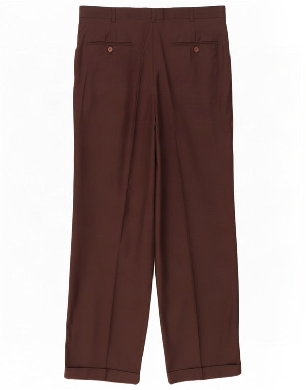 Мужские костюмные брюки Pierre Cardin W34 L29 коричневые шерстяные