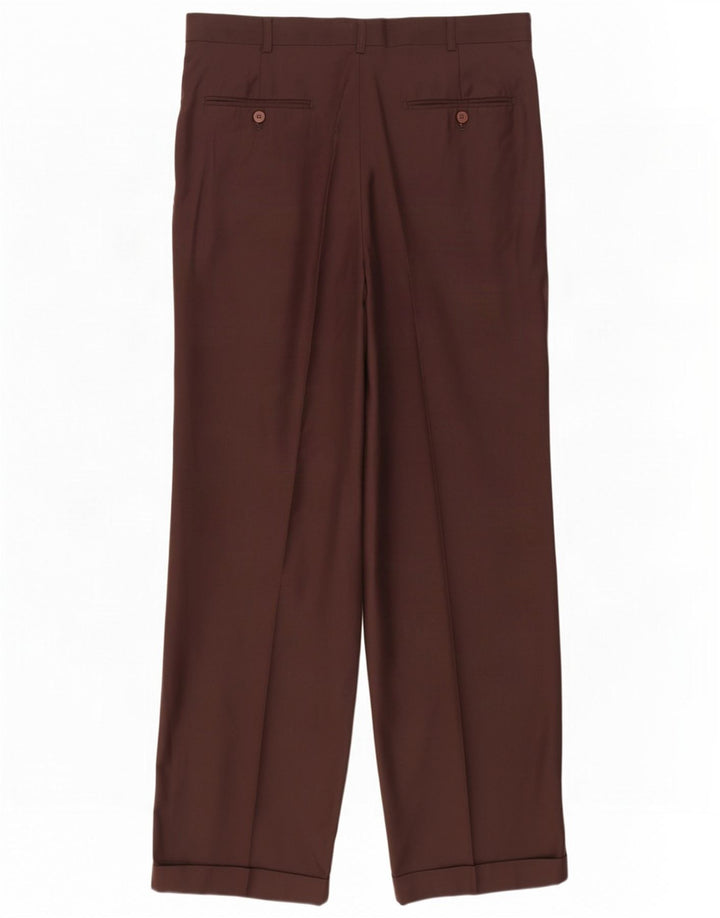 Мужские костюмные брюки Pierre Cardin W34 L29 коричневые шерстяные