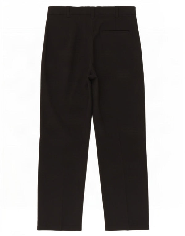Marks & Spencer Womens High Waist Chino Trousers UK 12 Medium W30 L27 Black