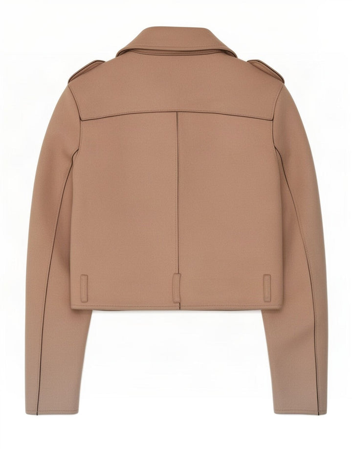 Женская укороченная байкерская куртка Zara UK 6 XS из полиэстера розового цвета