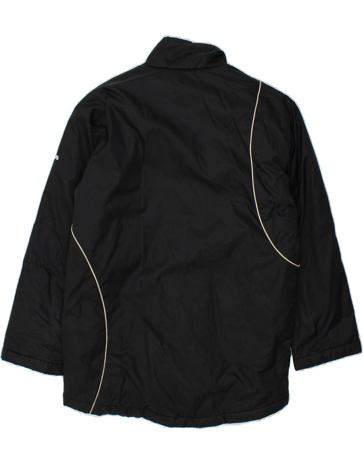 ADIDAS Boys Windbreaker Jacket 11-12 Years Medium Black Polyester Vintage Adidas and Second-Hand Adidas from Messina Hembry 