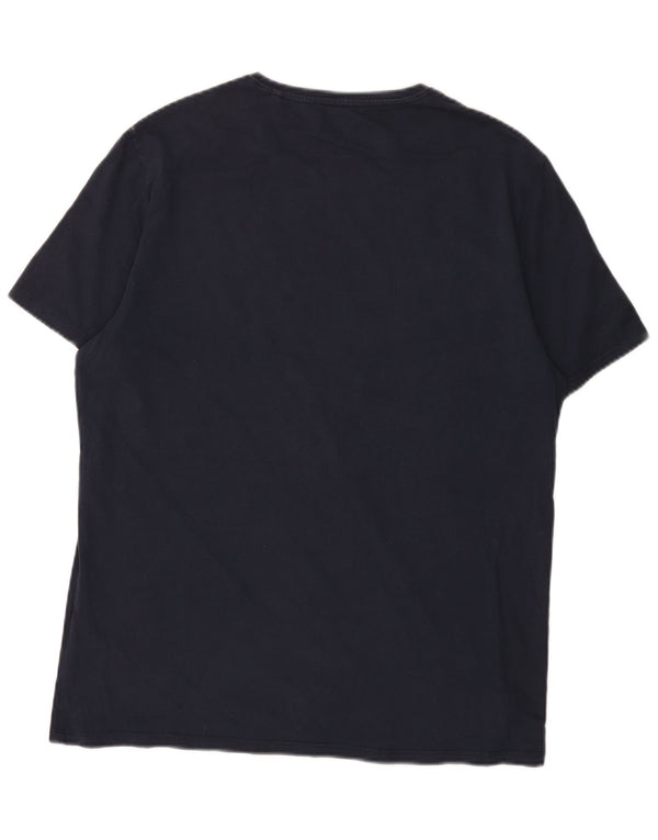 Мужская футболка Guess Slim Fit с рисунком, топ XL, темно-синий, хлопок