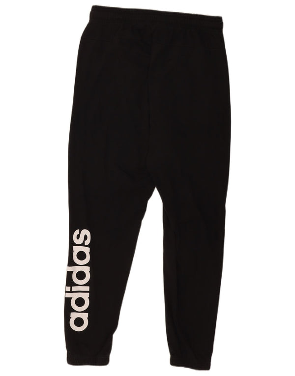 Женские укороченные спортивные брюки Adidas с графическим рисунком, джоггеры, средний черный хлопок, хлопок