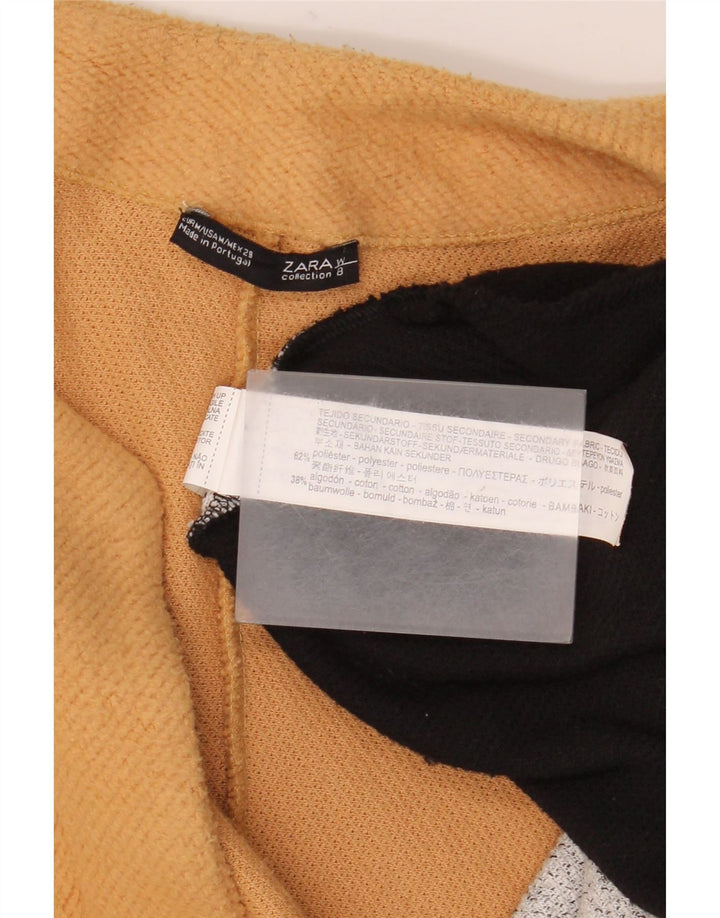 Женское открытое пальто оверсайз Zara UK 14, средний цвет, разноцветные блоки