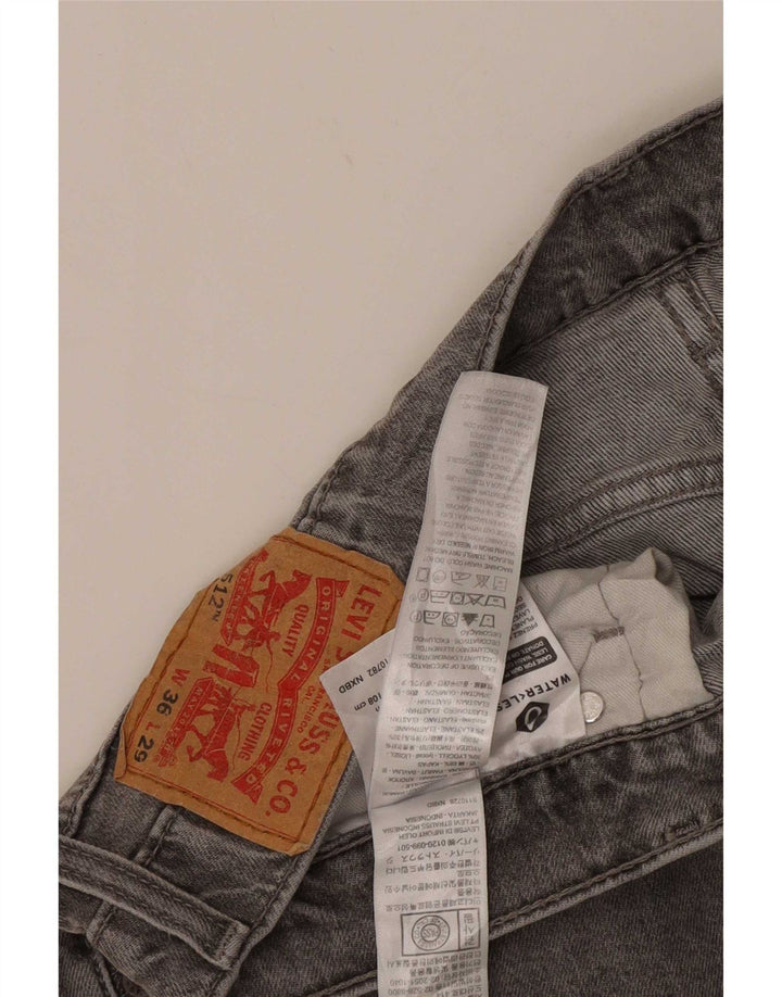 Мужские зауженные зауженные джинсы Levi's 512 W36 L29 Серые хлопковые