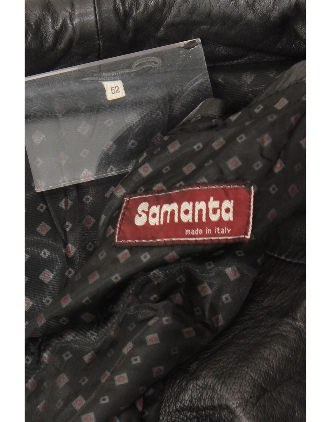 SAMANTA Мужская кожаная куртка IT 52 XL Черный