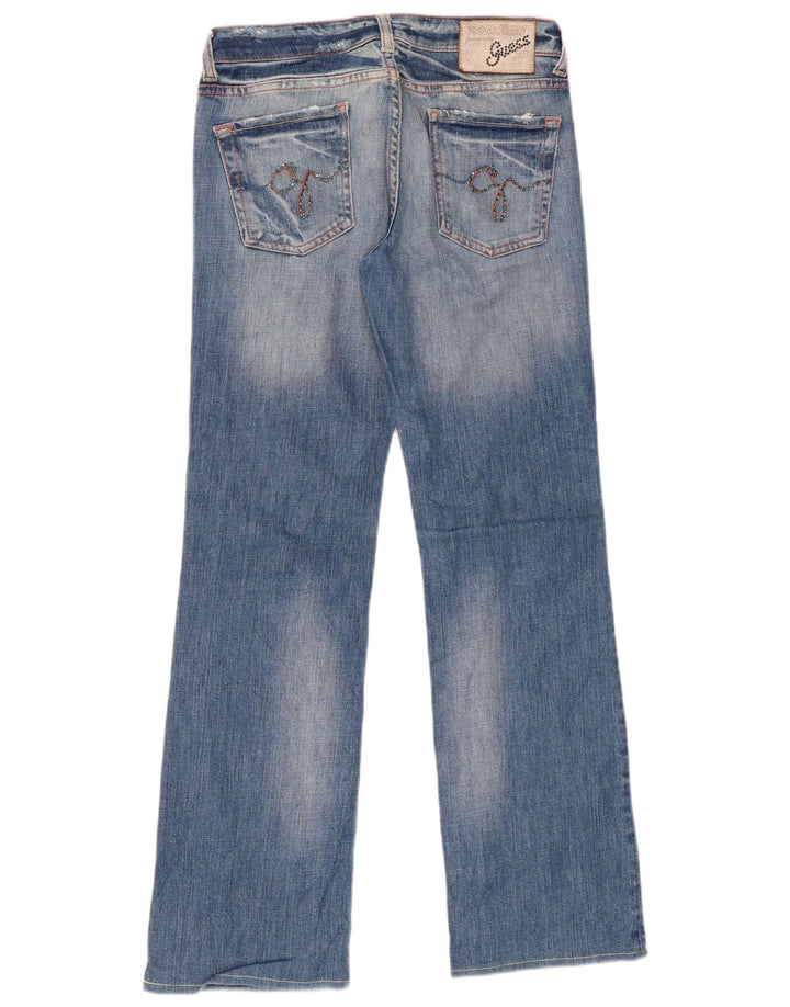 Женские прямые джинсы GUESS W26 L29, синие, хлопок