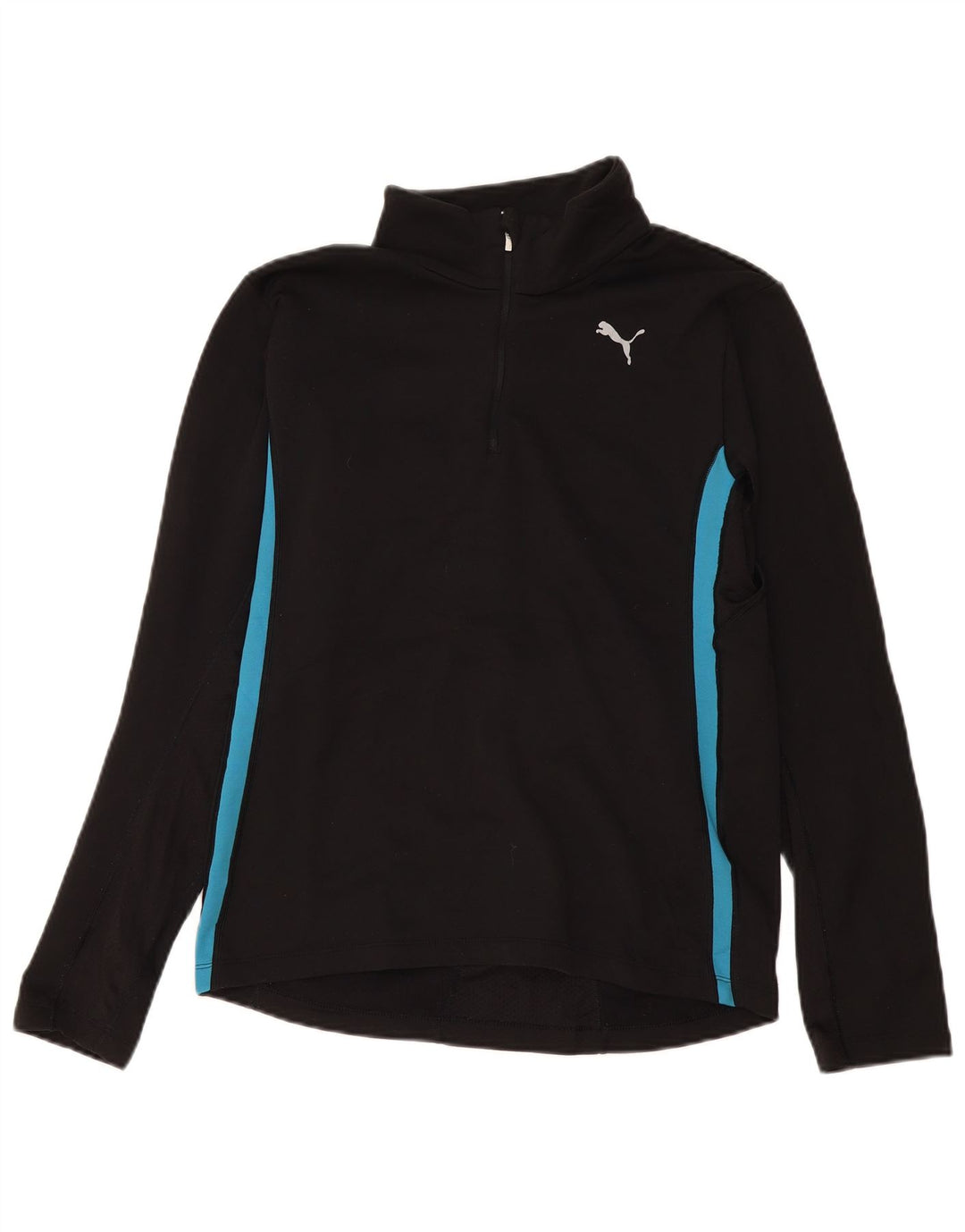 Женский спортивный костюм Puma с воротником на молнии, Великобритания 14, средний черный, с цветными блоками