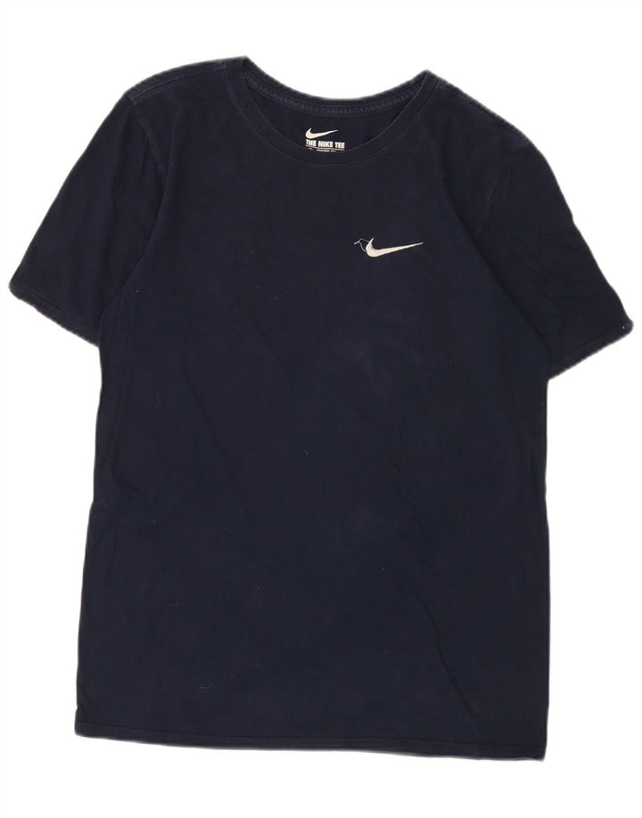 Мужская футболка спортивного кроя Nike, маленький темно-синий хлопок