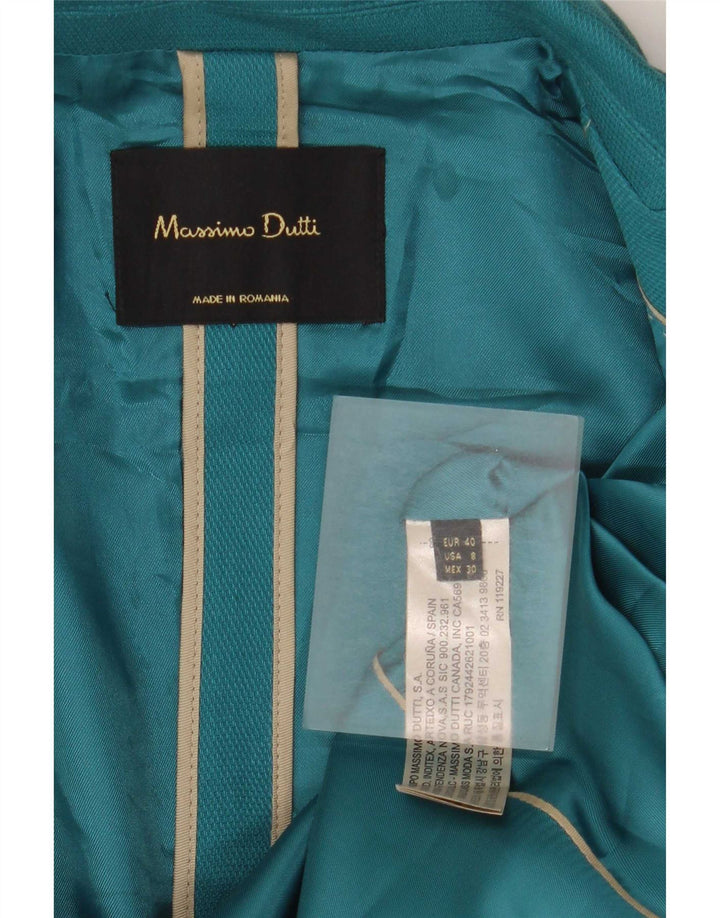 Massimo Dutti Женский пиджак на 1 пуговице EU 40 Средний синий хлопок
