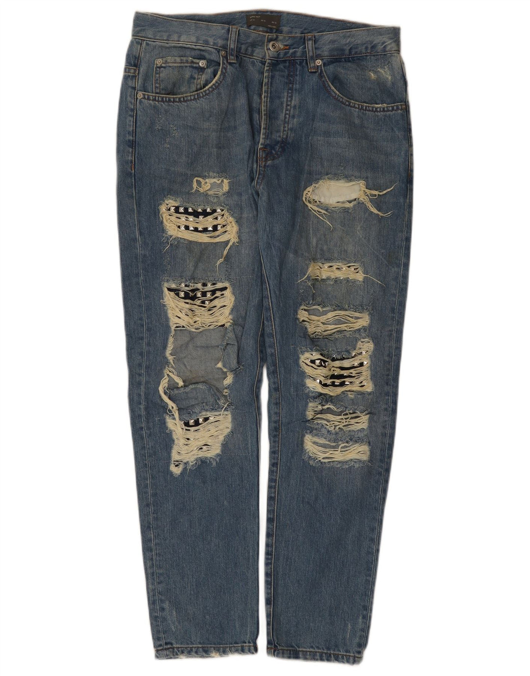 Мужские потертые узкие джинсы Zara EU 40 Medium W31 L28 Синие