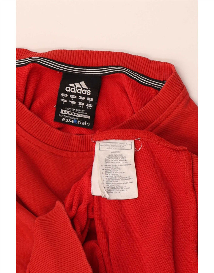Мужской свитер Adidas Clima 365, большой красный хлопковый джемпер