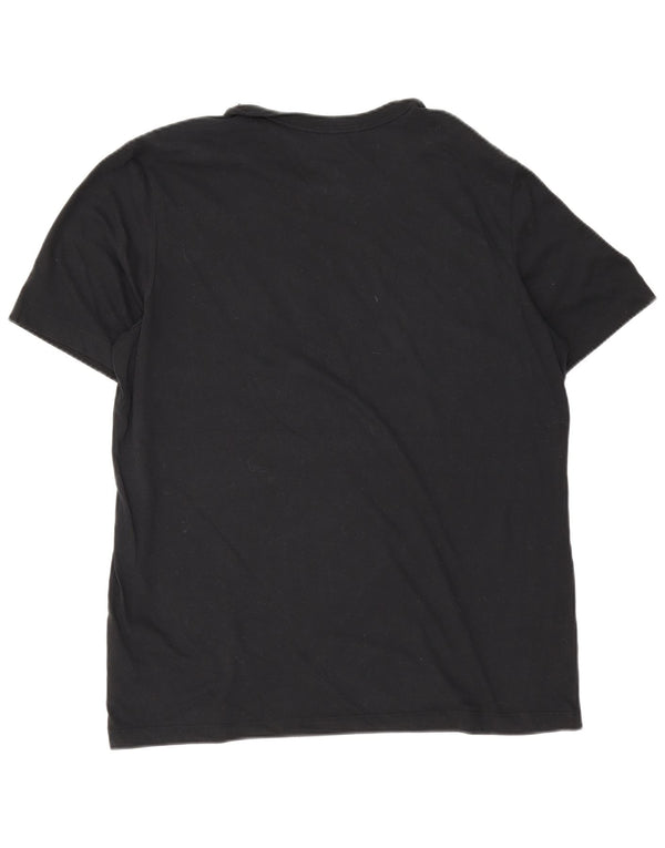 Мужская футболка с рисунком Nike Dri Fit, большой черный хлопковый топ