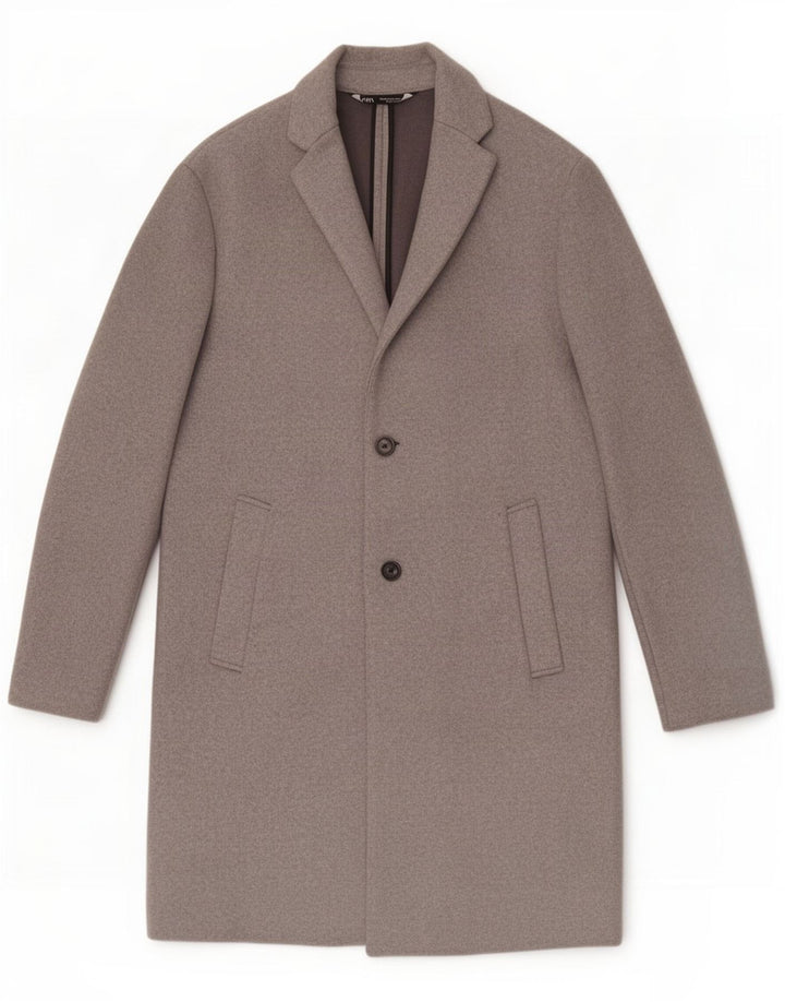 Мужское пальто Zara UK 14, средний серый