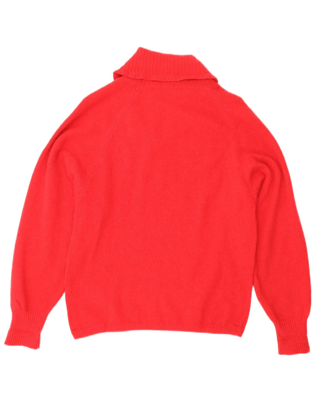 Винтажный женский джемпер с отложным воротником, свитер UK 12, средний красный шерстяной цвет