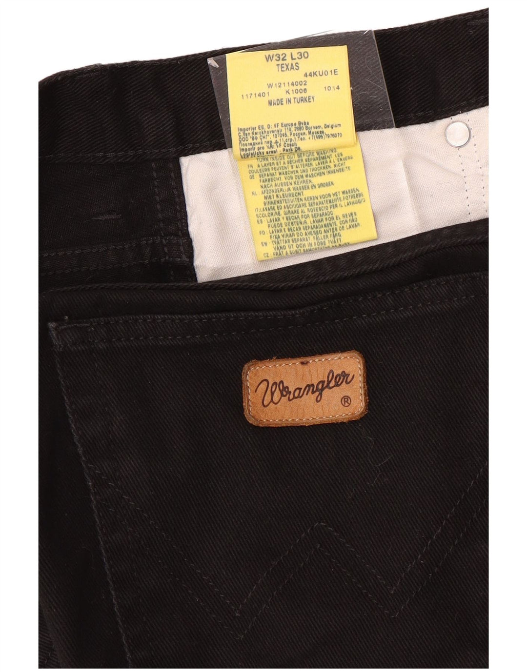 Мужские прямые джинсы WRANGLER Texas W32 L30, черный хлопок