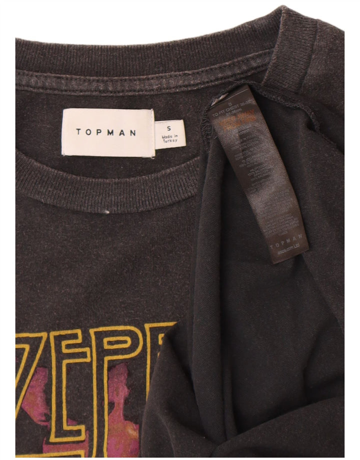 Мужская футболка Topman с рисунком, маленький серый хлопок