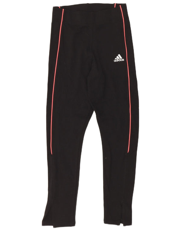 Женские леггинсы Adidas UK 8/10, маленькие, черные, хлопковые, спортивные