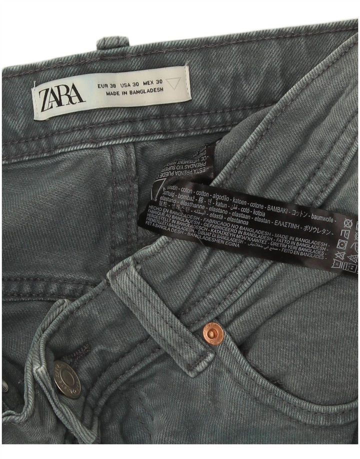 Мужские джинсовые шорты Zara EU 38, маленькие W30, синие, хлопок