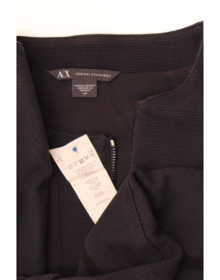 Женский укороченный бомбер Armani Exchange UK 10, маленький черный, хлопок