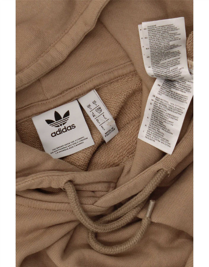 Мужской джемпер с капюшоном Adidas, маленький коричневый, хлопок