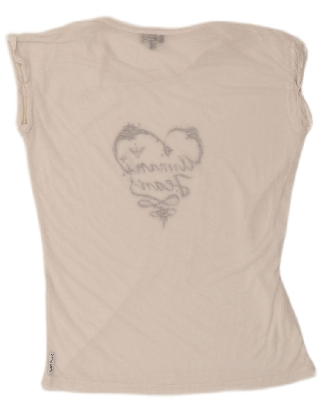 Женская футболка с рисунком Armani Jeans Top EU 40 Medium White