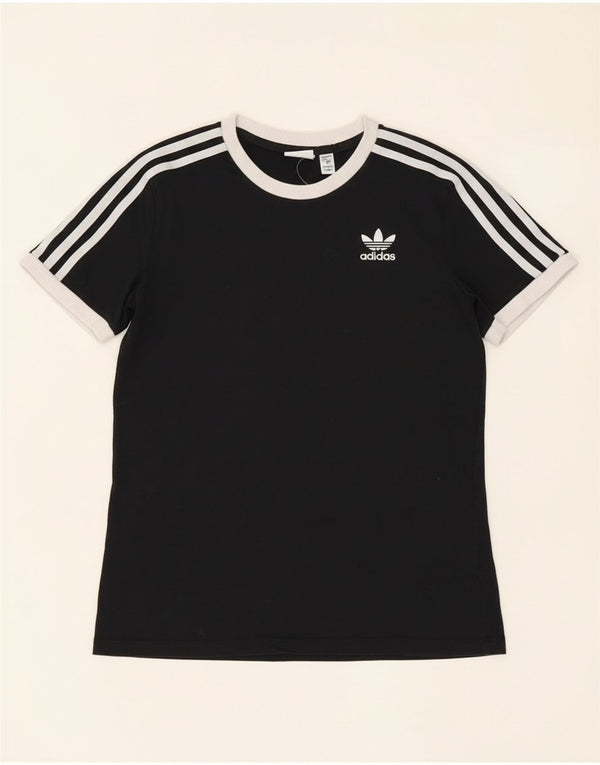 Женская футболка Adidas Top UK 8, маленькая, черная, хлопок