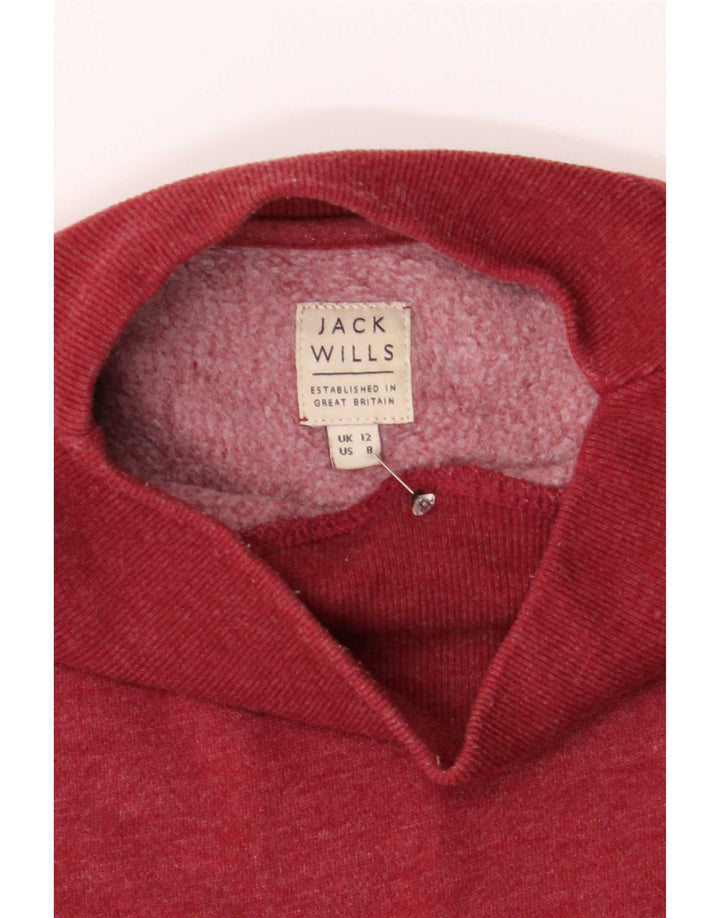 Женский джемпер-толстовка оверсайз Jack Wills UK 12, хлопковый средний красный цвет
