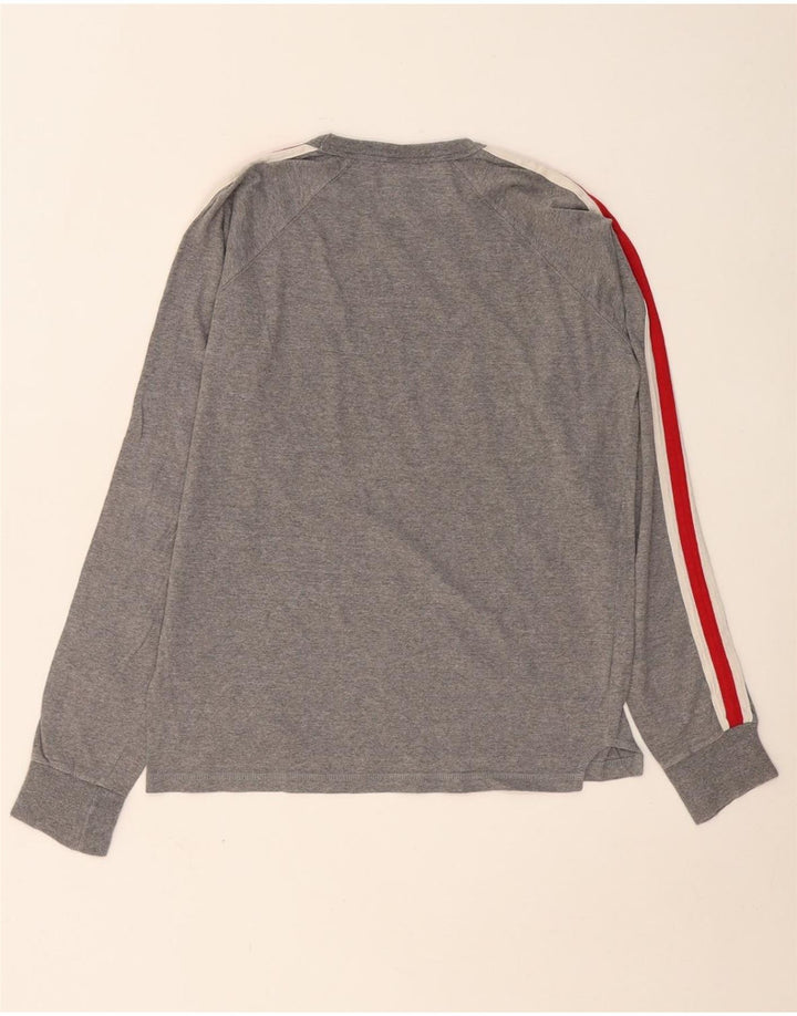 Мужской топ с графическим рисунком CONVERSE Chuck Taylor, маленький серый цвет с длинными рукавами