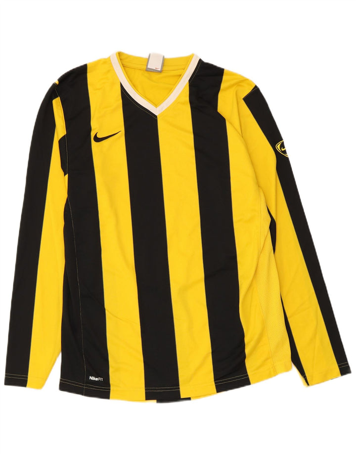 Мужской топ Nike Mens Top Long Sleeve UK 39/41, полиэстер средней желтой полоски