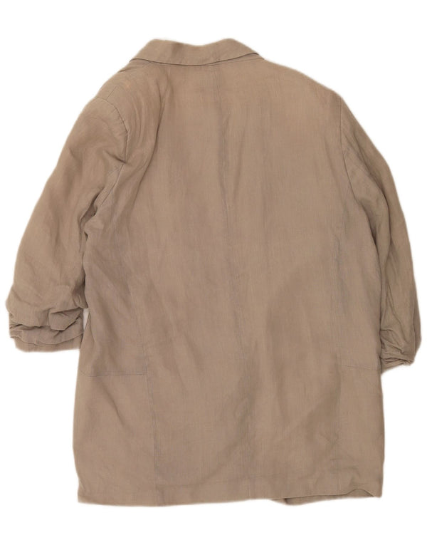 Женский пиджак с открытыми рукавами 3/4 Zara UK 22 2XL Серый вискоза