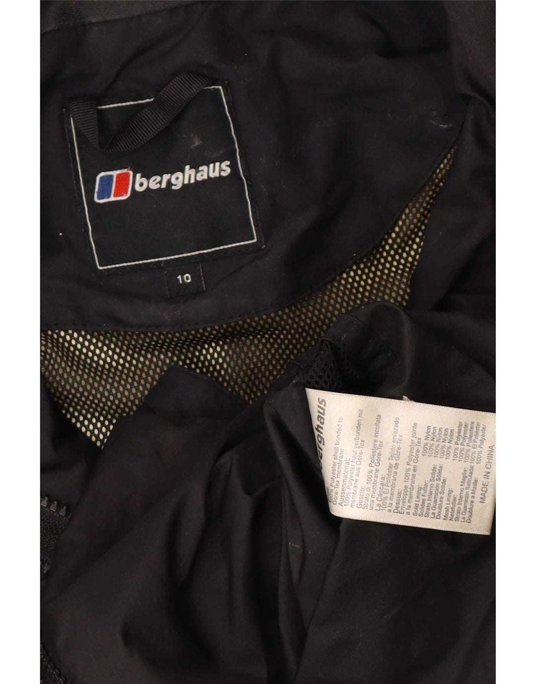 Berghaus Женская оверсайз-дождевик с капюшоном UK 10, маленький, черный, полиэстер