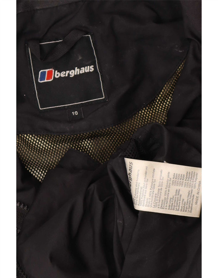 Berghaus Женская оверсайз-дождевик с капюшоном UK 10, маленький, черный, полиэстер